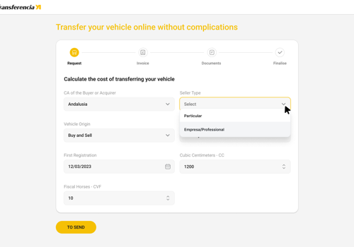 UX/UI Design Package Example: Online vehicle transfer solution
