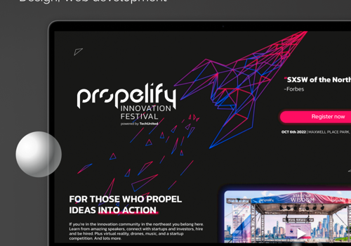 Web Development Package Example: Propelify - Event Website