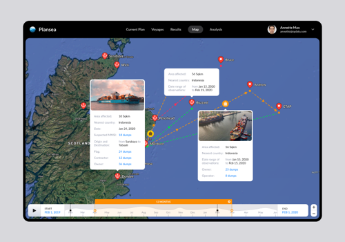 UX/UI Design Package Example: Offshore marine logistics software