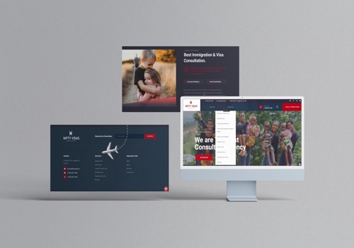 Web Design Package Example: Nifty Visas Website Development & Logo Design