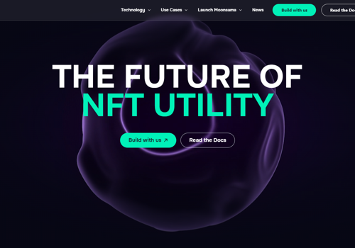 Web Design Package Example: Moonsama NFT - new website