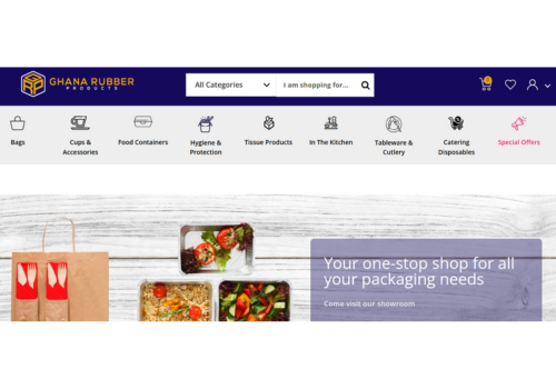 E-Commerce Development Package Example: Ghana Rubber: Shopify eCommerce Development