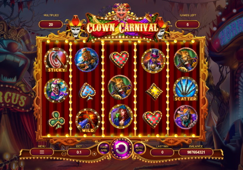 Web Development Package Example: Clown Carnival (Slot Game)