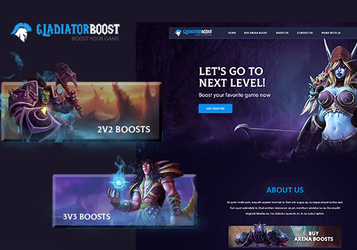 Web Design Package Example: GladiatorBoost