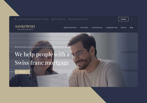 Web Development Package Example: Sankowski Law Firm