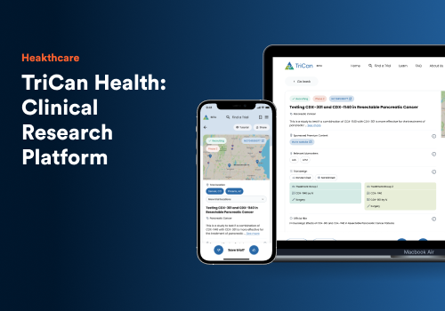 UX/UI Design Package Example: TriCan Health: Clinical Research Platform