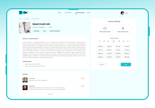 Custom Software Development Package Example: Custom Software | UI UX | Telehealth Industry