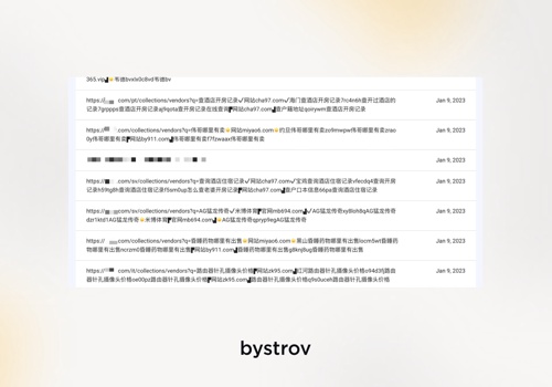 E-Commerce Development Package Example: Spam Backlinks on a Shopify Store