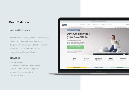 E-Commerce Development Package Example: Bear Mattress