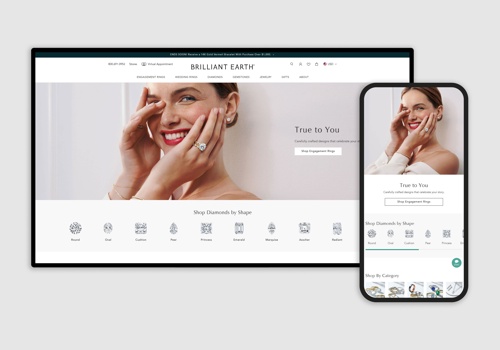 Web Design Package Example: BrilliantEarth Professional Store Setup