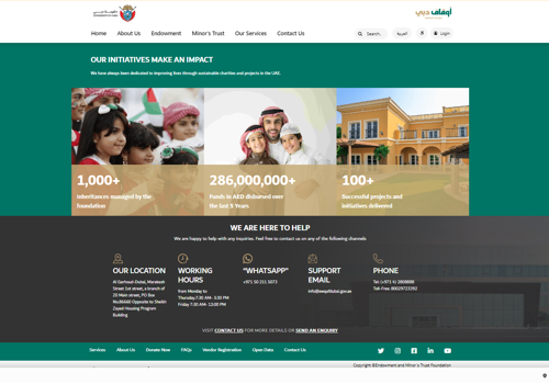 UX/UI Design Package Example: Awqaf Dubai SharePoint Intranet