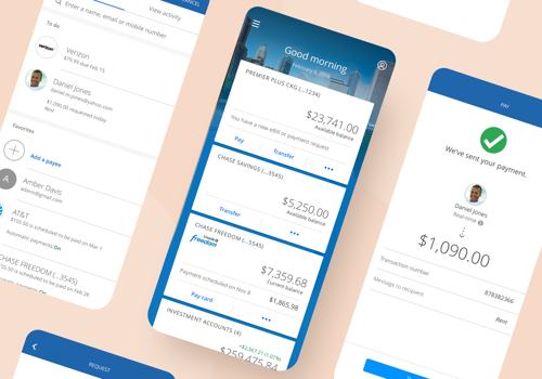 UX/UI Design Package Example: Chase Mobile Banking