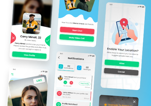 Mobile App Development Package Example: Kutyc: Connecting and Dating