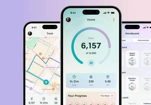 Mobile App Development Package Example: WEB, IOS AND ANDROID INTERACTIVE WALKING APP