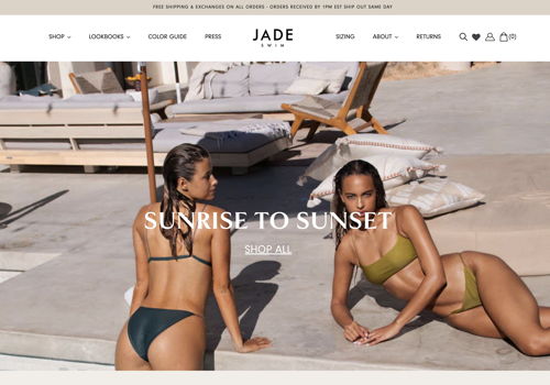 Web Design Package Example: Jade Swim