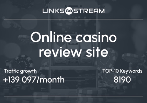 Search Engine Optimization Package Example: Link building for an online casino review site