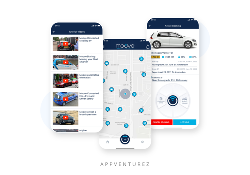 Mobile App Development Package Example: Moove - Mobility and Ride Sharing App