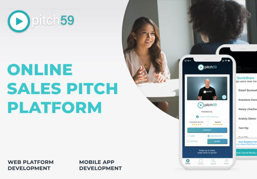 Mobile App Development Package Example: Business card marketplace