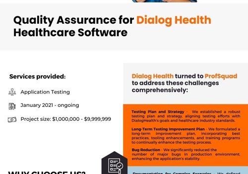 Application Testing Package Example: Healthcare Software