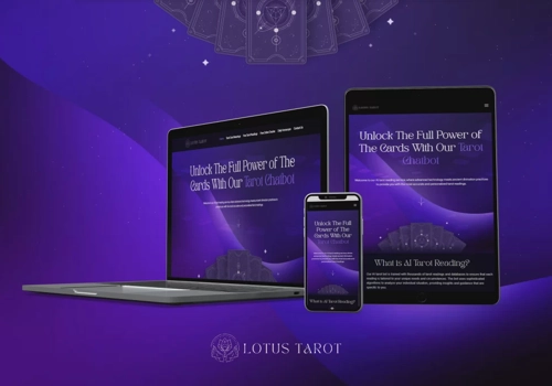 Web Design Package Example: Modern Tarot Website with AI Bot