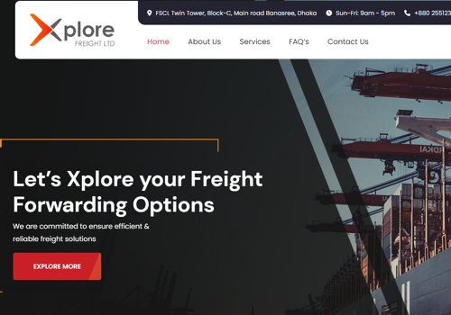 Web Development Package Example: Transport Logistics Portfolio Website