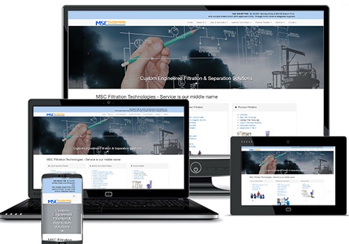 Web Design Package Example: MSC Filtration Technology