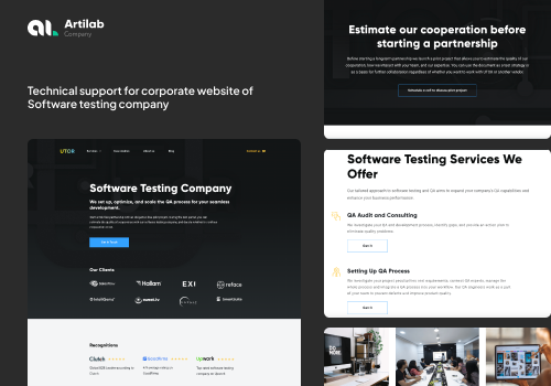 Web Development Package Example: Technical support for corporate website
