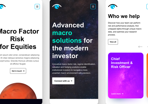 Web Design Package Example: Website redesign + webflow build