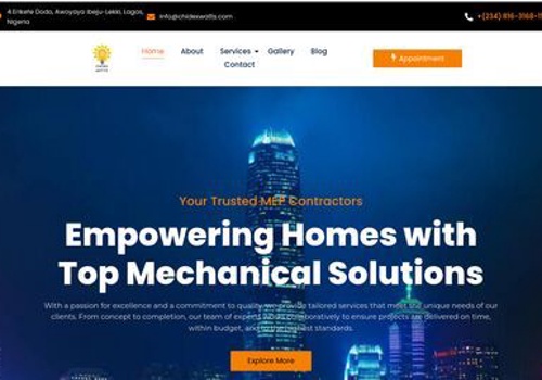Web Design Package Example: Construction Website Design