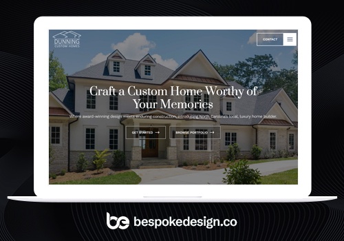 Web Design Package Example: Luxury Home Builder website