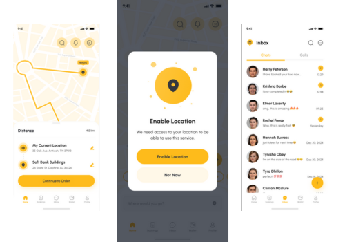 Mobile App Development Package Example: Online Cab Booking App