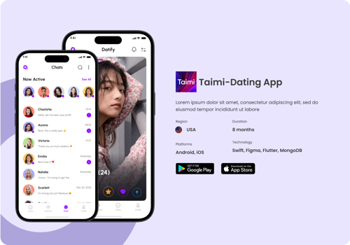 Web Development Package Example: Taimi-Dating App
