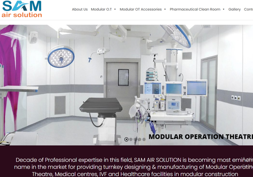 Web Design Package Example: SAM Air Solution Web Design and Development