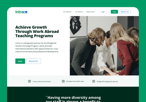 Web Design Package Example: Intrax Education