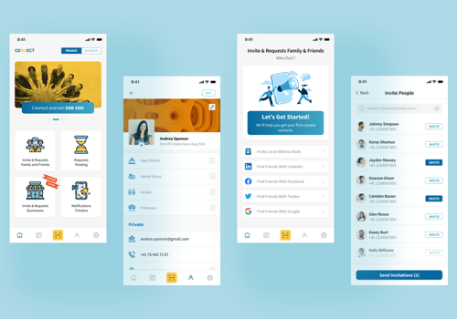 Mobile App Development Package Example: Business Networking and e-Contact App