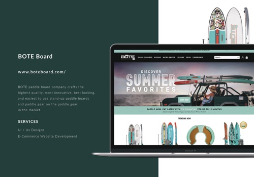 E-Commerce Development Package Example: BOTE Board