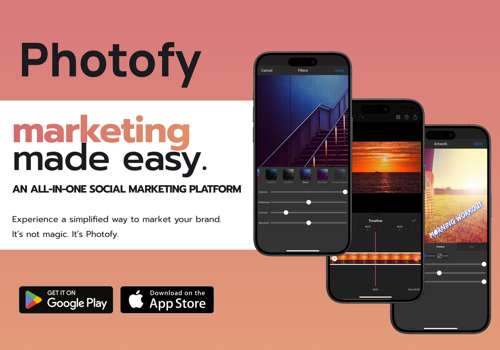 Mobile App Development Package Example: Photofy: Create fast, high-quality visual content
