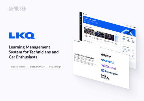 Custom Software Development Package Example: LKQ - LMS for Technicians and Car Enthusiasts