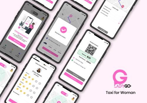 UX/UI Design Package Example: LadyGo – Women-Exclusive Ride-Hailing App