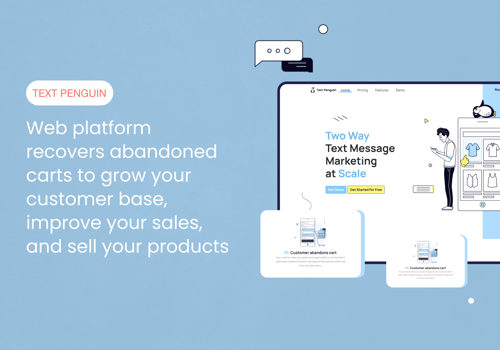 Web Design Package Example: Text Penguin