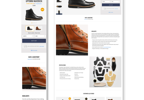 E-Commerce Development Package Example: Samuel Hubbard Shoes