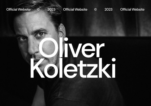 Web Design Package Example: Oliver Koletzki Official Website