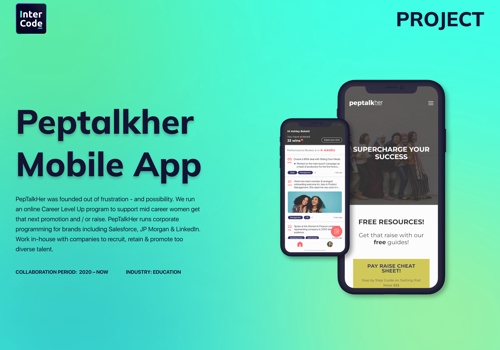 Mobile App Development Package Example: PepTalkHer - App store featured app