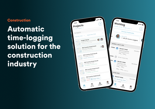 Mobile App Development Package Example: Construction Clock: Automatic time-logging app