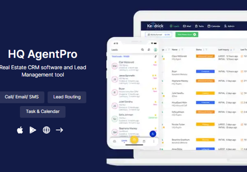 Custom Software Development Package Example: HQ AgentPro: Real Estate CRM Software
