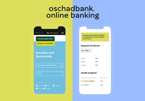 UX/UI Design Package Example: Oshadbank