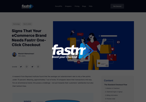 Content Marketing Package Example: Fastrr