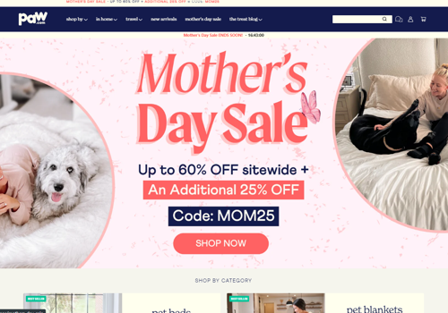 E-Commerce Development Package Example: Paw.com Shopify Markets