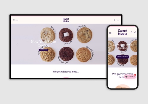 Web Design Package Example: Shopify Store for Sweet Mickie