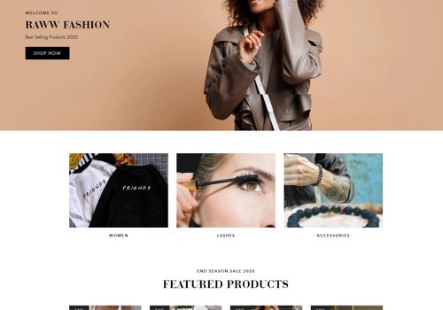 Web Development Package Example: Raww Fashion
